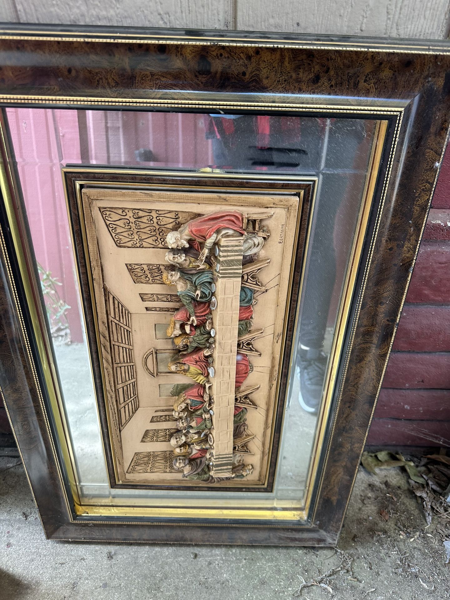 Windsor Art Gold Finish Octagon Wall Mirror