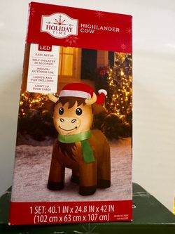 Holiday Time LED Inflatable Highlander Cow