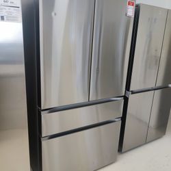 New - Standard-Depth MAX 29.6 Cu. Ft. 4-Door French Door Smart Refrigerator with Full-Convert Dra