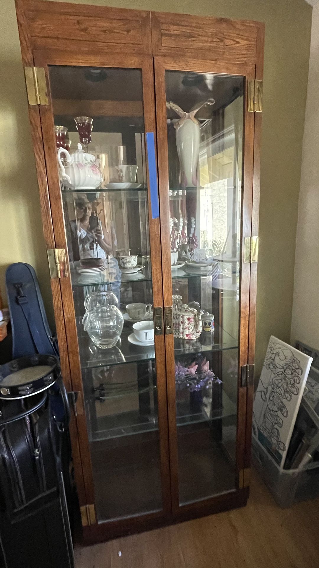 Moving Sale!  Beautiful and elegant wood china cabinet. Gorgeous!