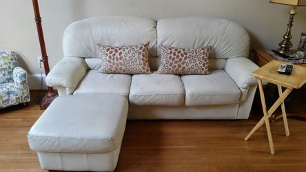 Leather White Living Room Set