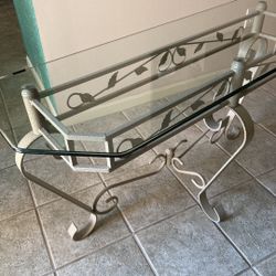 Metal Glass Top Table