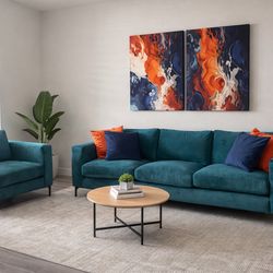 Brand New Sofa Chair + Art Work