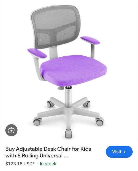 Brand new Adjustable Desk Chair With 5 Rolling Universal Caster For Kid