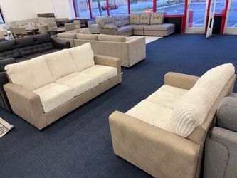 Two-Piece Sofa and Loveseat Set