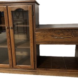 Oak entertainment center