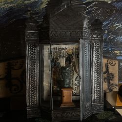 Ancient Egyptian Papyrus paper & artifact temple