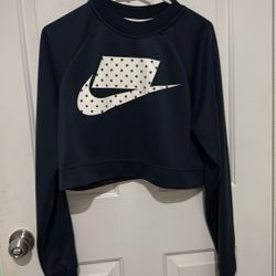 Women Nike Crop Size Small Blue 