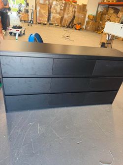 New-Black 9-Drawer Wood Chest of Drawers 31.5 in. H x 63 in. W x 15.7 in. D Storage Cabinet