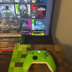 ( Taking Offers) Microsoft Xbox One S Minecraft Limited Edition Bundle 1TB Green & Brown Console