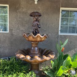 Three Tier Extra Large All Concrete Water Fountain 