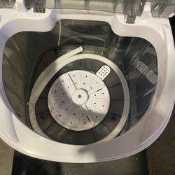 Costway FP10950US-GR Portable Mini Semi-Automatic Washing Machine with Spin Tub & Drain Hose 2.5 kg Capacity – Gray