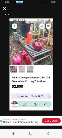 Rooler Convayer 7sections/ 9ft Long