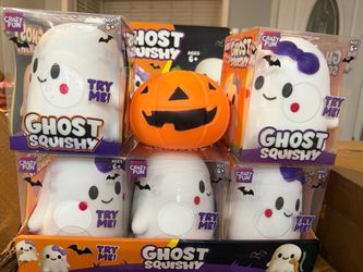Jumbo Crazy Fun Ghost Squishy Toy/ Halloween Pumpkin squishy