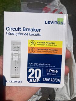 New Leviton 20amp Circuit Breaker ARC/GF Protection 1-Pole