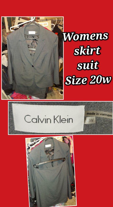 Calvin Klein Womens Skirt Suit