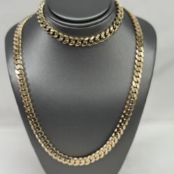 Gold Chain And Bracelet (details In Description) 