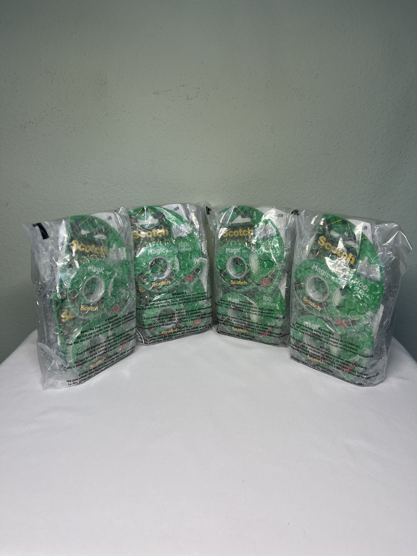 New! 4 Packs of Scotch 6-Count Magic Tape Dispensers
