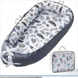 New Baby Lounger Cover for Newborn 0-24 Months Soft Baby Nest Cover Organic Breathable Nest Lounger Pillow for Infants