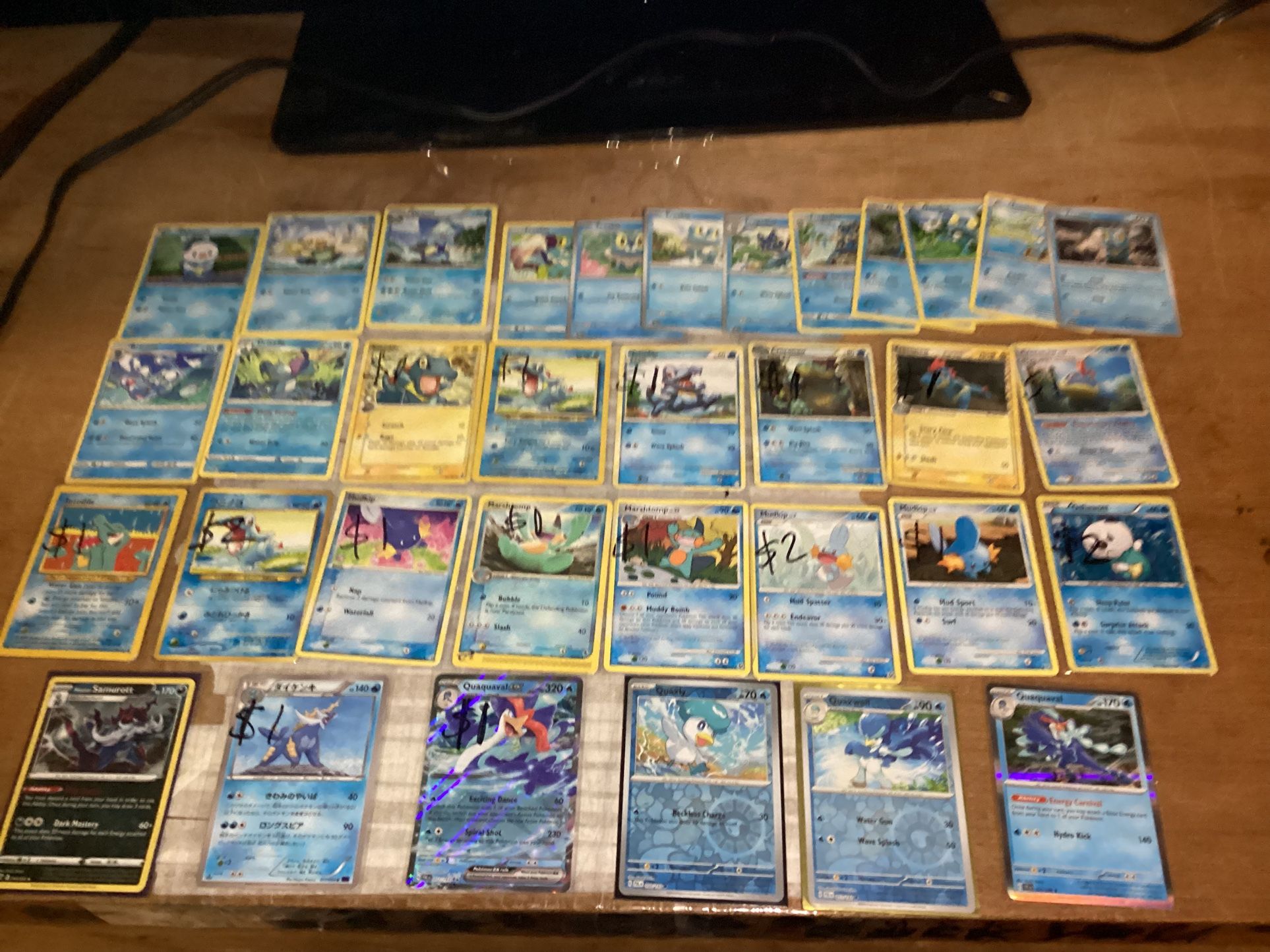 34 Water Starter Pokémon card lot mudkip,Totodile,Croconaw,& More holo/Regular 8 Regular Totodile and Croconaw cards with 5 Totodile cards Wit