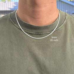 Silver Cuban Link Chain 20”