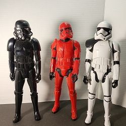 Hasbro/ Star Wars Stormtroopers SHADOW/ RED SITH/ORIGINAL 12"Figures Lot Of 3