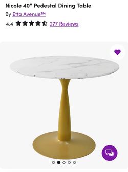 Etta Avenue Nicole 40" Round Pedestal Dining Table with 4 Chairs