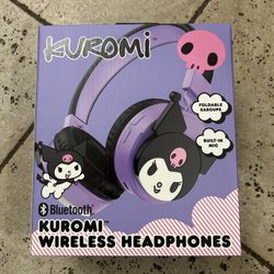 NWT Kuromi Bluetooth wireless headphones