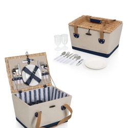 PICNIC TIME Boardwalk Picnic Basket for 2 - Romantic Picnic Basket - Picnic S...