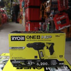 Ryobi ONE + HP 18V Compact Brushless 5/8" SDS-PLUS Rotary Hammer.  Tool-Only 