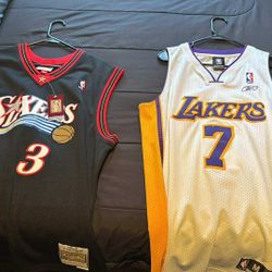 Allen Iverson & Lamar Odem Jerseys
