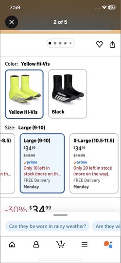 GripGrab RACETHERMO WATERPROOF WINTER ROAD SHOE COVERS Yellow Hi-Vis Men’s 13 US