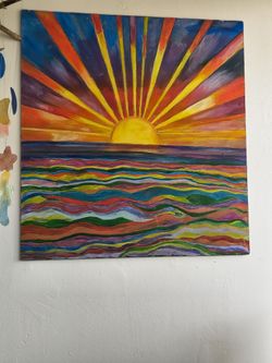 Local Artist Hand Painted On Wood!!