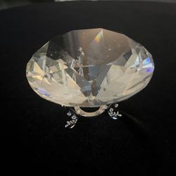 Beautiful Large Glass Diamond with Stand For You Or Someone Special 