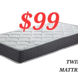 TWIN MATTRESS SPECIALS $99 FINANCING IS AVAILABLE VERY EASY TO QUALIFY NO CREDIT IS OK NO PROBLEMA 