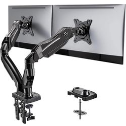 Dual Monitor Stand - Full Adjustable Monitor Desk Mount Swivel Vesa Bracket