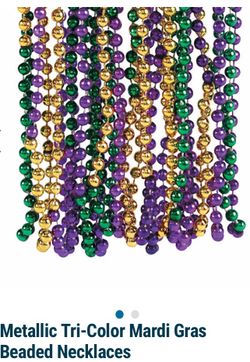 Mardi Grass Beads ~ 10 dozens in bag