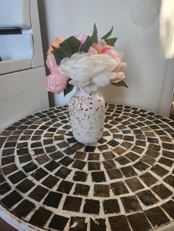 Mixed Flowers With Vase