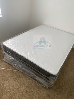 NEW FULL SIZE 54x75” MATTRESS AND BOX SPRING-2pcs
