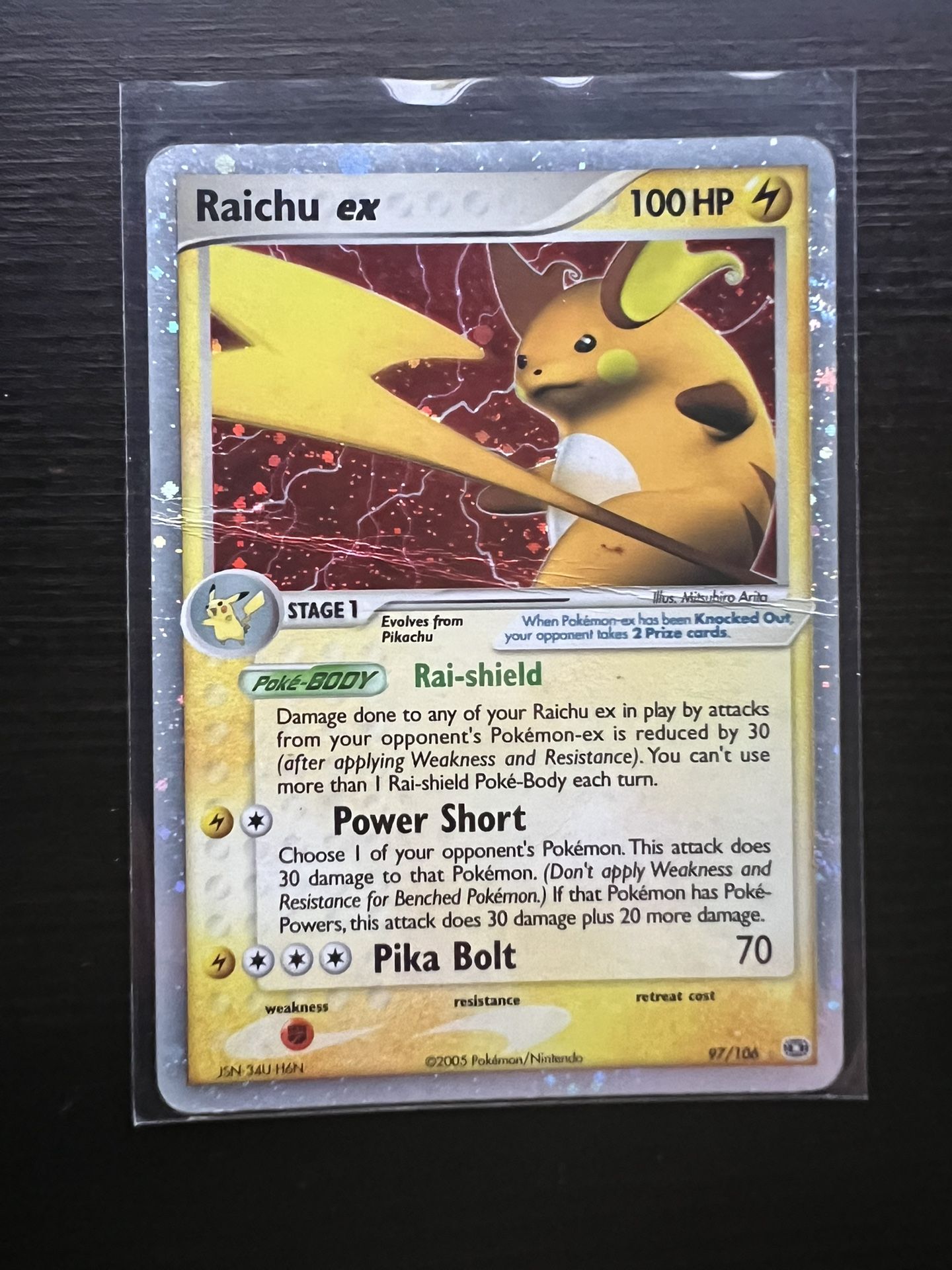 Raichu Ex (Damaged) Pokemon Card