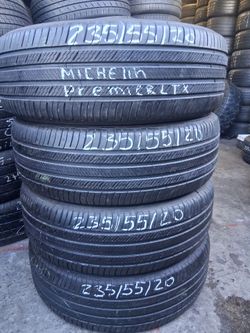 1 set of 235/55/R20 with 80% of tread or life MICHELIN Premier LTX
