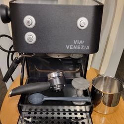 Via Venezia Saeco Espresso Starbucks Machine Sin 006XN Stainless Steel Italy / HAS PROBLEM READ