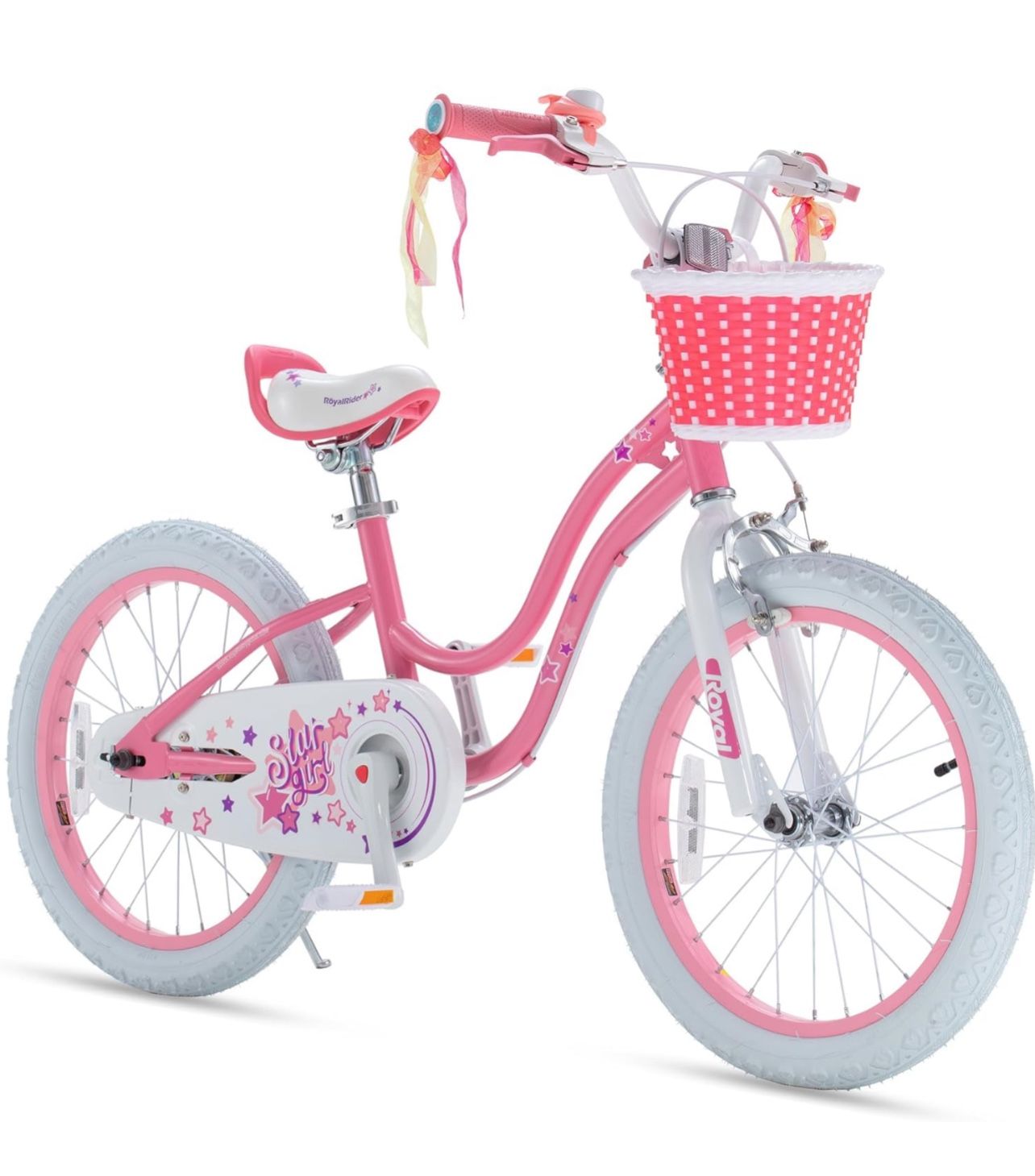 Brand New In The Box- Royalbaby EZ Stargirl Kids Bike,Easy Learn Balancing to Biking, 18 Inch Balance & Pedal Bicycle,Beginners Girls Bicycle