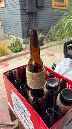 Beer bottle center pieces