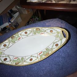 Antique Nippon Gold Glint  Accent, Serving Dish