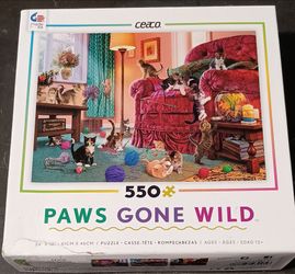 550 piece puzzle CEACO "PAWS GONE WILD"