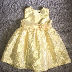 Girls Fancy Yellow Dress 