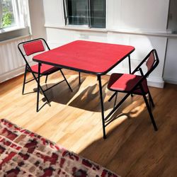 MCM 1955 Samsonite Card Game Table And Chair 