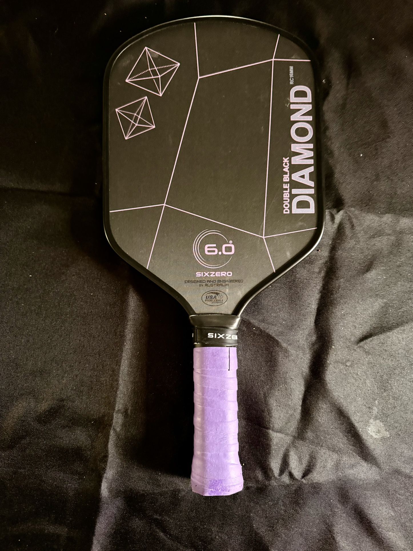 Six Zero Double Black Diamond 16mm Pickle Ball paddle