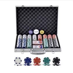 Poker Chip Set 500-Piece with  Carrying Case